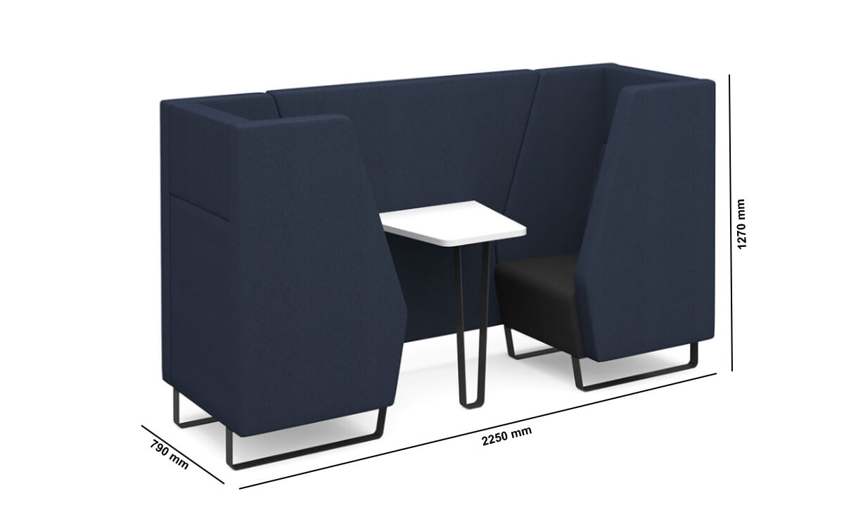 Kevin 2 – Private Work Pod With Table For 2 4 6 Persons Size Image