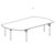 Medium Bowed Shape Table (8 and 10 Persons)