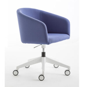 Bianca 2 Soft Seating Visitor Chair Swivel Legs With Black Castors