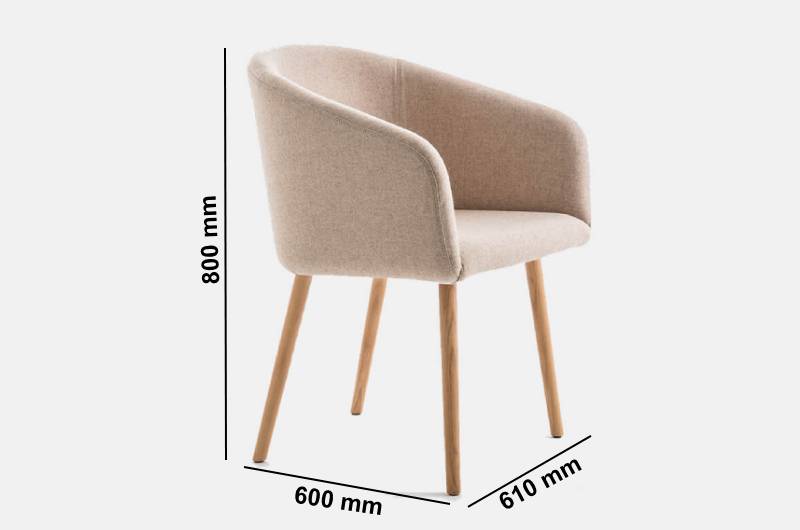 Bianca 2 – Soft Seating Visitor Chair Size Image