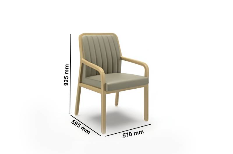 Sandra 2 Classic Multi Purpose Chair With Wood Finish Frame Size Image