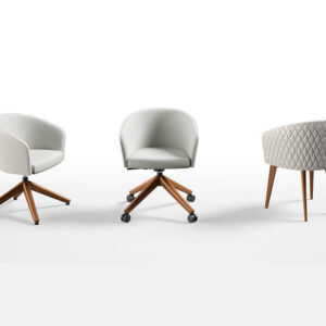 Julia 1 Classic Multipurpose Chair With Wood Finish Base