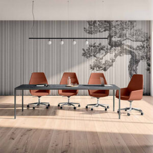 Bambina 1 Rectangular Meeting Table With Metalstoneware Top Main Img