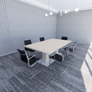 Bravvo 3 Rectangular With Square Base Leg Meeting Room Table Main Img