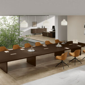 Bravvo 5 – Barrel With Slab Legs Meeting Room Table Main Img 1