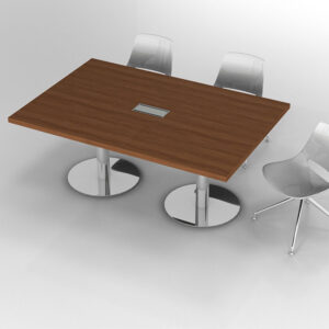 Bravvo 4 – Rectangular With Trumpet Base Leg Meeting Room Table