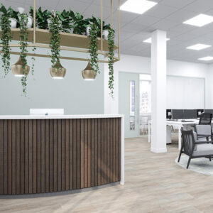 Bria Curved Reception Desk With Designer Front Panels Main