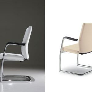 Trista 1 Cantilever Chair With Black Polyureth Top Arms Main Img