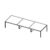 Large Rectangular Shape Table (2 Middle Panel Leg)