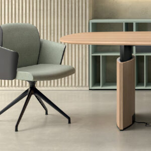 Pino 2 Bi Material Meeting Chair With Armrests 1