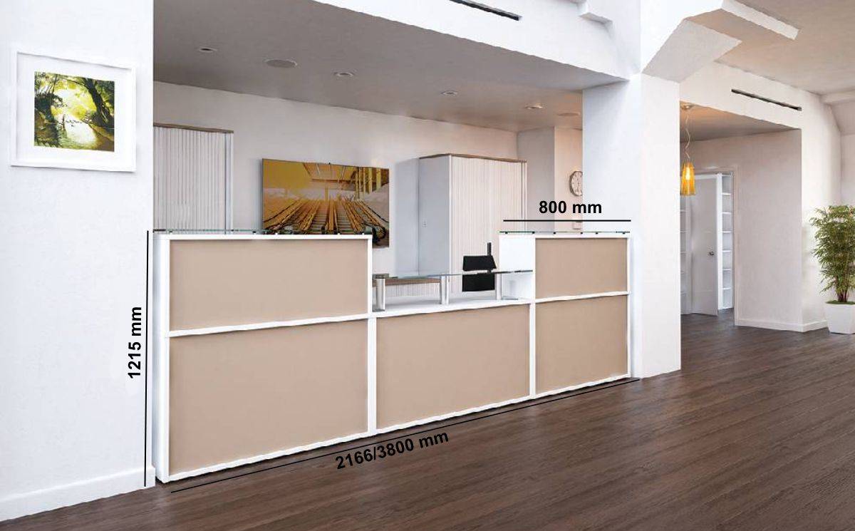 Krizia 1 Straight Reception Desk Middle Dimension Image