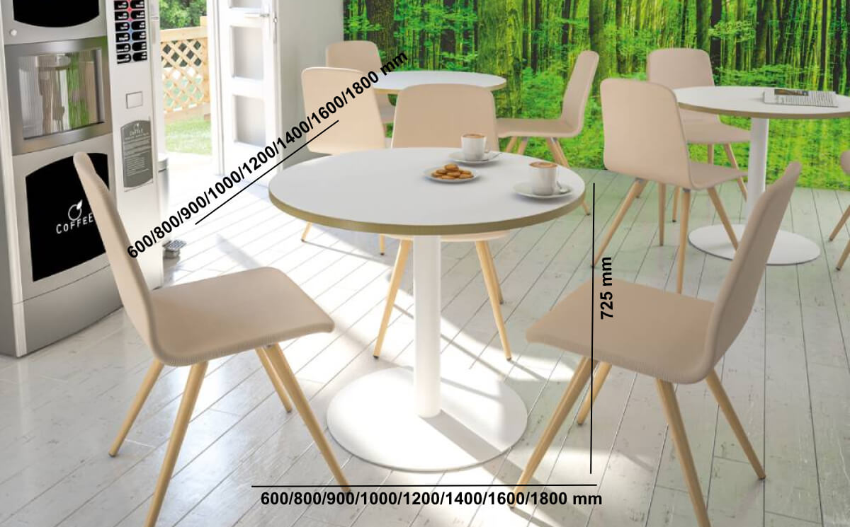 Novara 1 – Circular Square And Shaped Square Top Meeting Table With Multiple Leg Options Middle