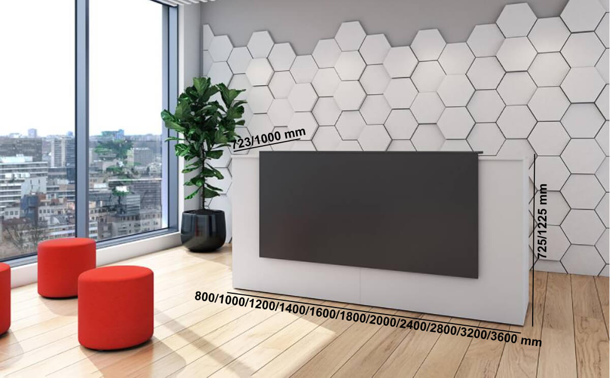 Otello 2 – Reception Desk With Front Overhang Panel Middle