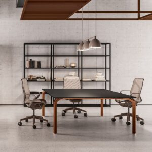 Romola 6 – Meeting Table With Lacquered Top And Aluminium Leg 1