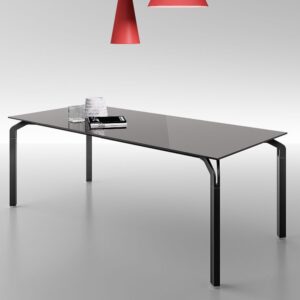 Vinny 4 – Lacquered No Print Glass Top Executive Desk 2
