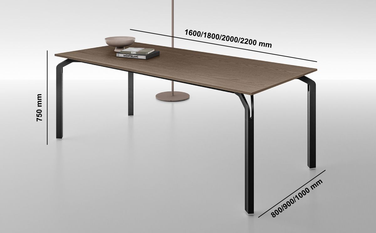 Vinny 8 – Wood Veneer Top Executive Desk Middle