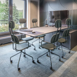 Edda 1 Height Adjustable Rectangular Meeting Table With Multimedia Handle 7