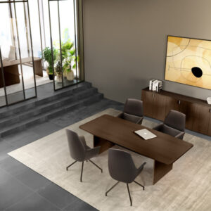 Glada 3 Barrel Shaped Meeting Table With Multiple Legs 3