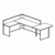 L shaped Desk with DDA Access Unit