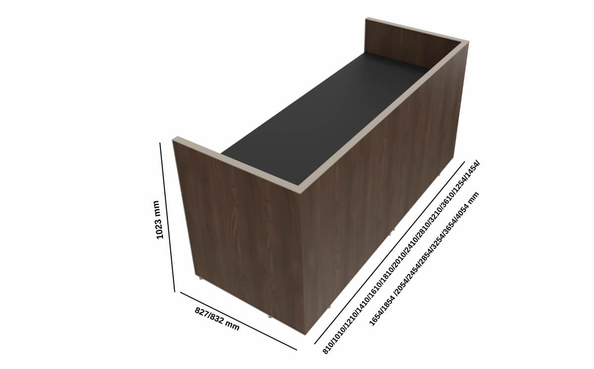 Oriana – Straight Modular Reception Desk Size Img 1