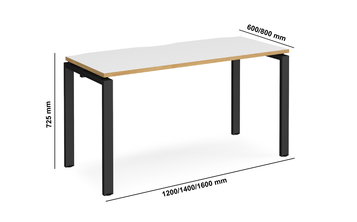 Titian 1 Straight Office Desk With Return Middle