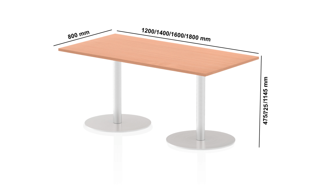 Alonzo – Round, Square, Rectangular, D End And Barrel Shaped Meeting Table With Trumpet Base Leg Dimensions Img