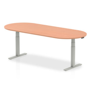 Etta 6 D End Shaped Height Adjustable Meeting Table 1