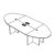 Medium Oval Shape Table with Optinal One-Way Top Access (10 and 12 Persons)