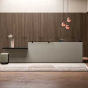 Oriana 2 Lacquered Reception Desk With Return And Dda Access Unit Main Img