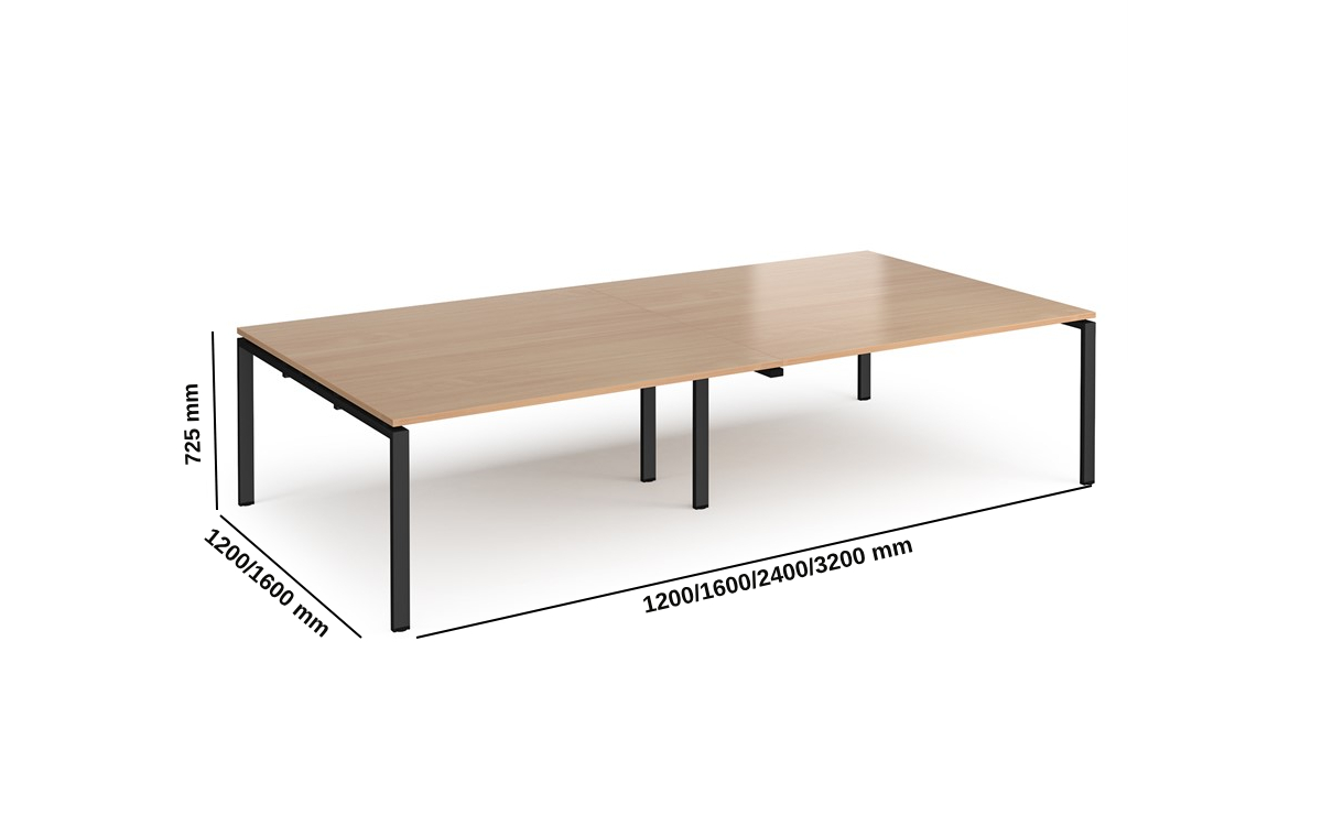 Titian 2 – Square And Rectangular Shape Meeting Table With Metal Legs Size Img