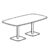 Barrel Shape Table with Square Base Leg (6 Persons)