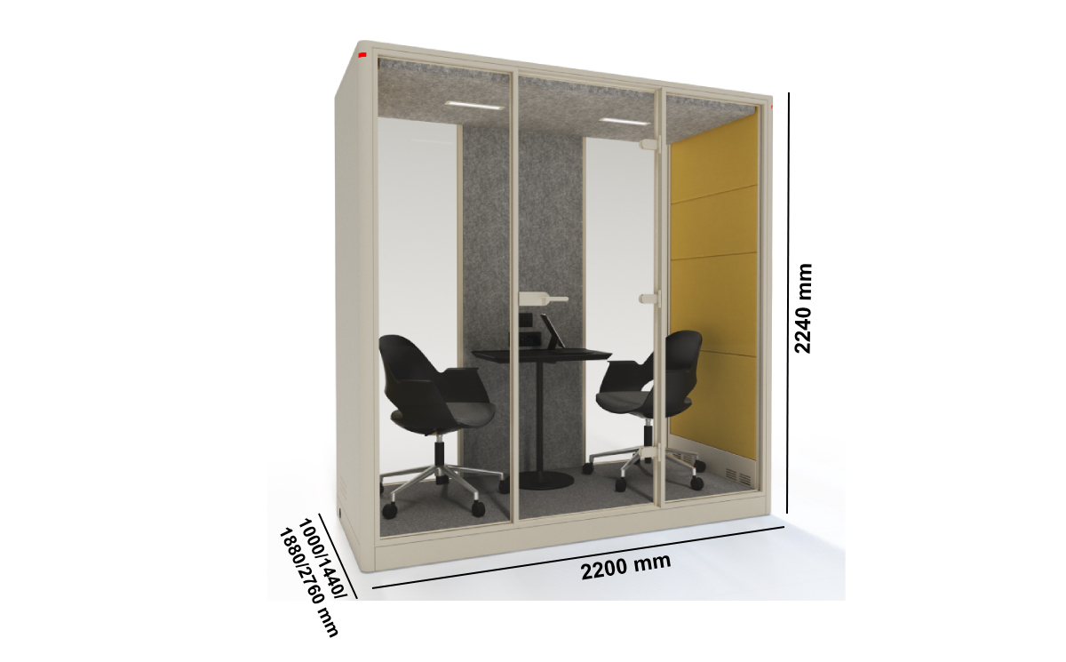 Gio 1– Office Meeting Booth For 2, 4 And 6 Persons Size Image