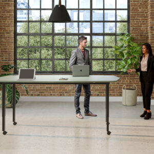 Jax – Height Adjustable Meeting Table With Optional Hoop Leg 1