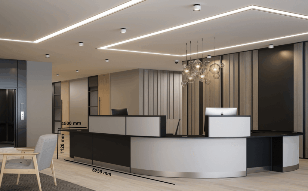 Charli Reception Desk With Dda Access Unit Dimensions Img