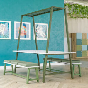 Ercole Medium And High Height Rectangular Collaborative Meeting Table 1