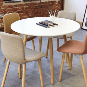 Kia - White Veneer Round, Square and Rectangular Shaped Meeting Table 01 Img