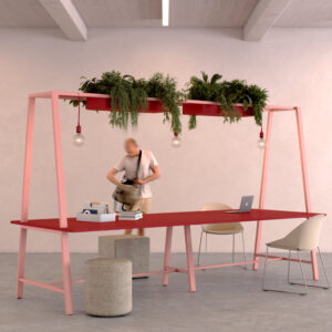 Lido 1 Medium And High Height Rectangular Collaborative Meeting Table With Optional Castor 1