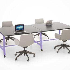 Lido – Medium And High Height Rectangular Meeting Table With Optional Castor 2