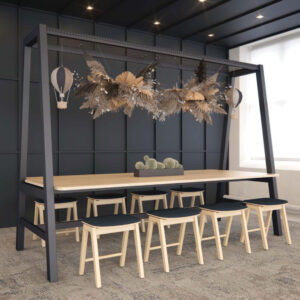 Andina Medium And High Height Rectangular Collaborative Meeting Table With Optional Castor 21