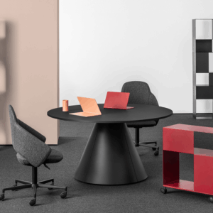 Fawida Round Meeting Table With Conical Base Main Image