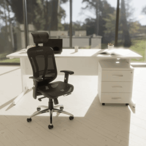 Miles Black Mesh Back Task Chair With Optional Headrest Main Img (1)