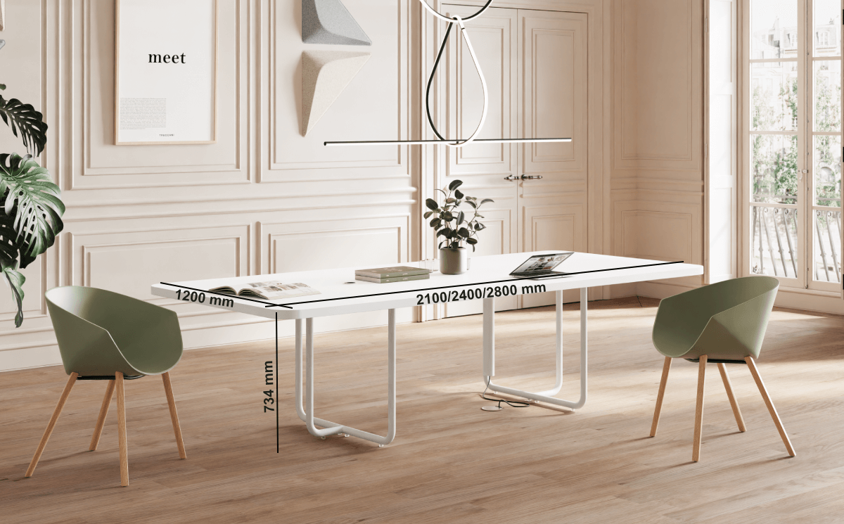 Phebe 6 – Round, Rectangular And Oval Meeting Table Size Image