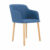 L525 x D545 x H785 (Wooden Four-Legged Chair with Upholstered Seat/Back/Arms)