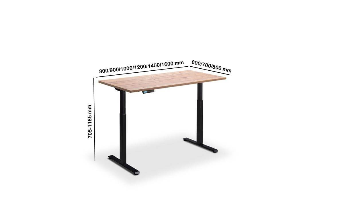 Rayleine Rectangular Electric Height Adjustable Desk Dimmssion Image
