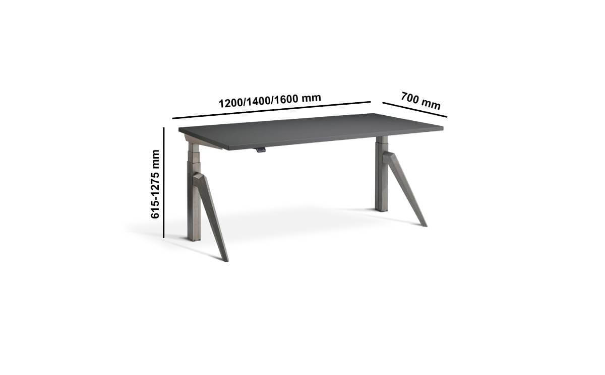 Fleet Height Adjustable Operational Desk Dimensions Img