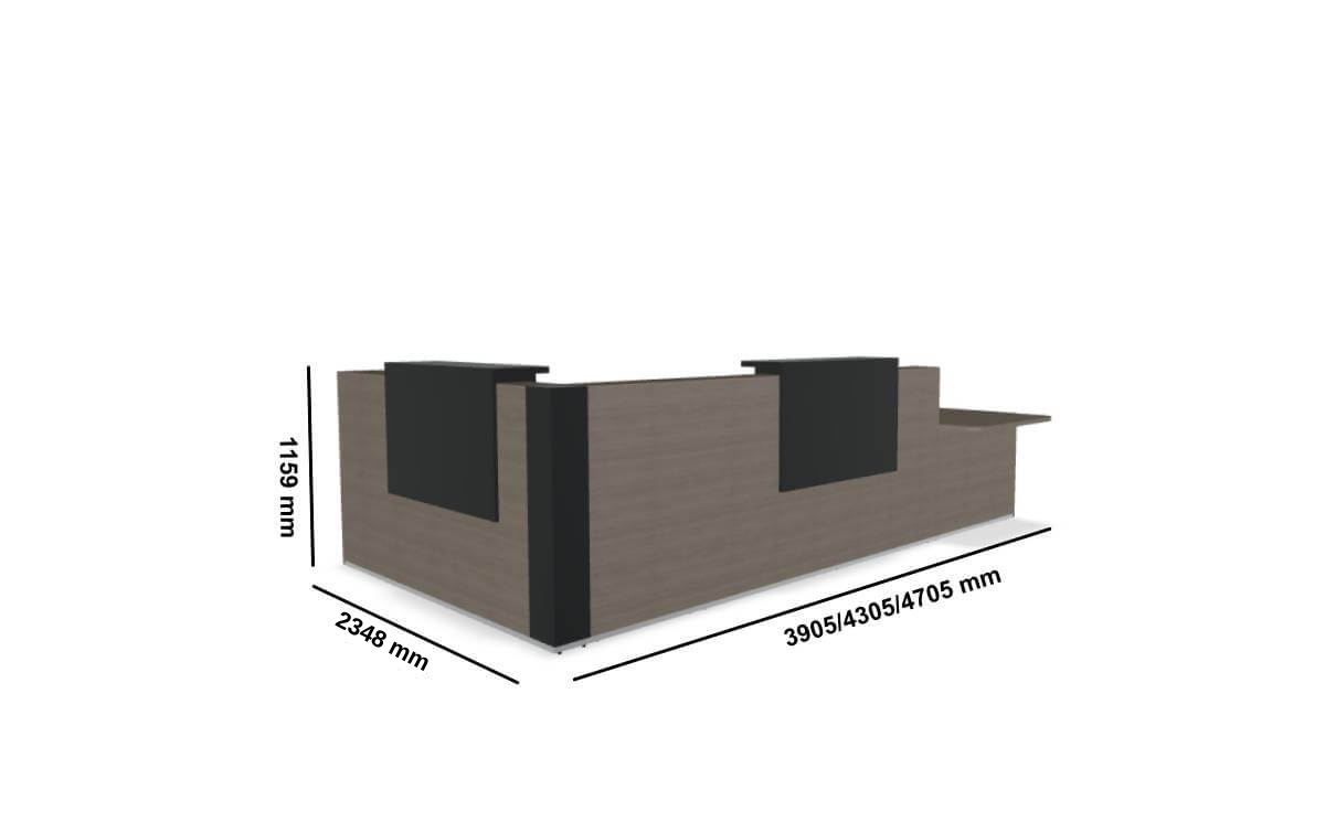 Andreas 10 L Shaped Reception Desk With Dda Approved Wheelchair Access Dimensions Img (1)