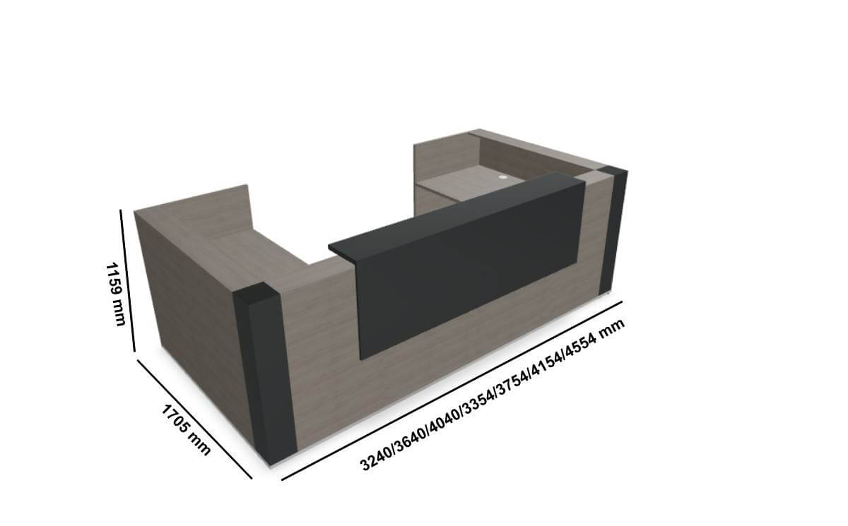 Andreas 9 U Shaped Reception Desk Dimensions Img