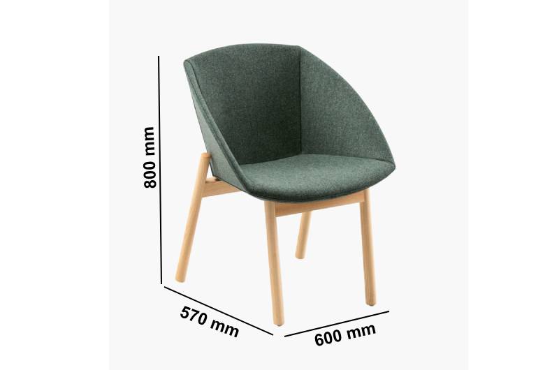 Herbert Designer Armchair With Various Legs Size