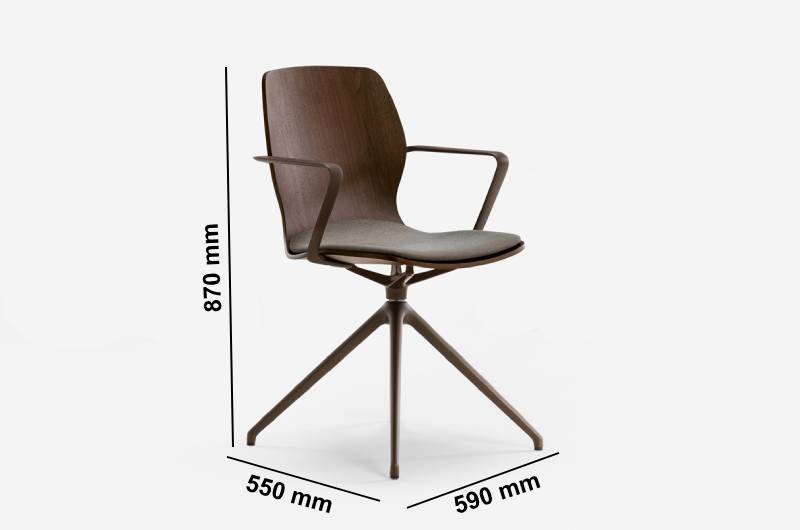 Marsillia – Multipurpose Wooden Chair With Optional Arms Size