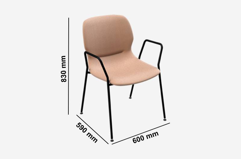 Mirabella – Multipurpose Chair With Optional Arms Size